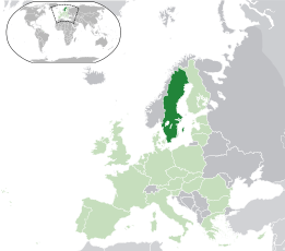 Месторасположение Швеции